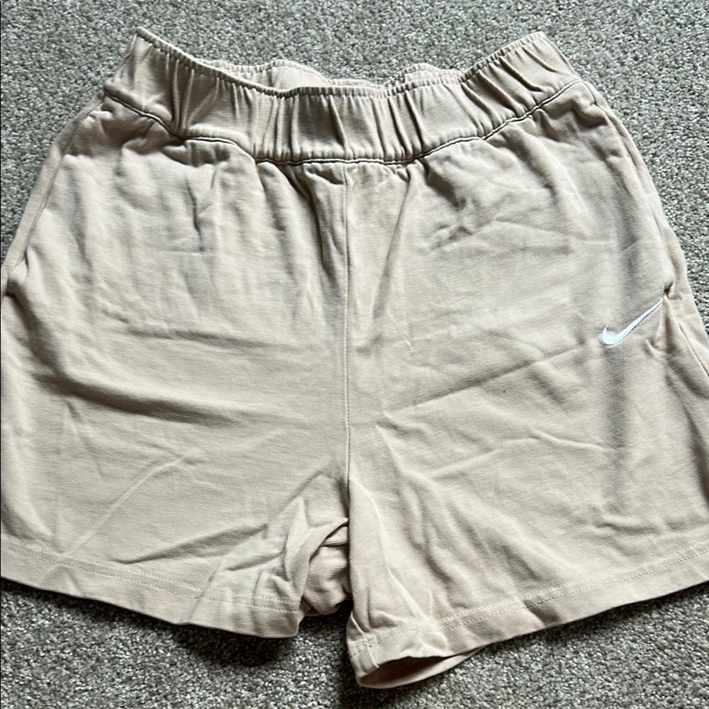 Nike Tan Athletic Shorts Lightweight Elastic Waist